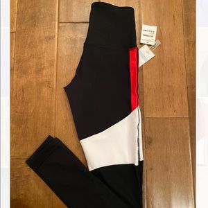 High waist color block leggings